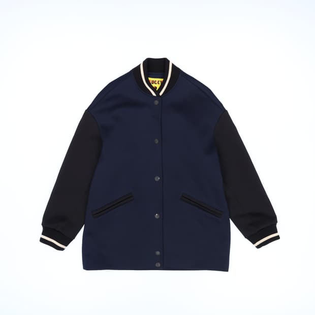 [Free] 럭키슈에뜨 여성 바시티 엘보 가죽패치 자수 자켓 N7088