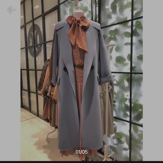 듀엘 캐시미어 블랜딩 모100% 컬러블럭 루즈핏 롱코트