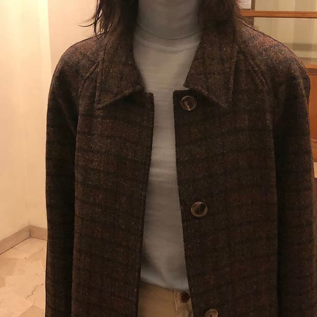 얼바닉30 꼬냑 코트 (해리스트위드)