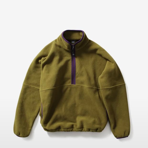 토마스모어 플리스 하프집업 그린