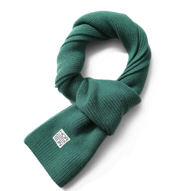 홀리선 울 니트 머플러 스마트 그린