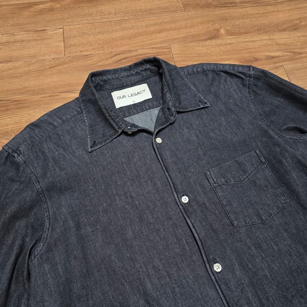 Our Legacy 아워레가쉬 흑청데님 셔츠 52 