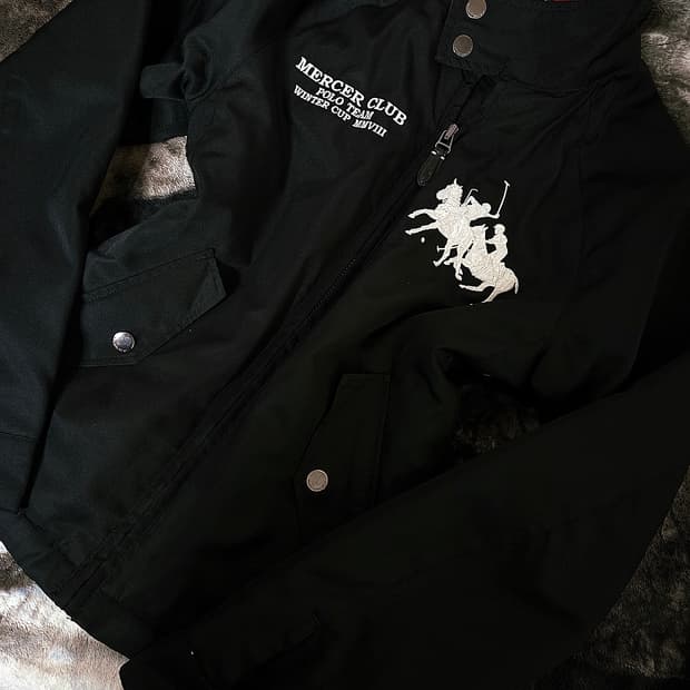 폴로 기마로고 더블포니 바라쿠타 자켓 M(12-14)