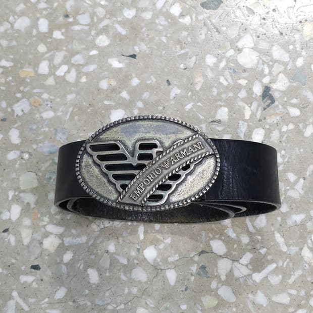 EMPORIO ARMANI 빈티지 가죽벨트- 우먼M정도