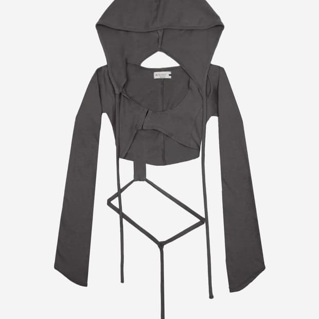 aesynctx HOODED CARDIGAN GREY - S