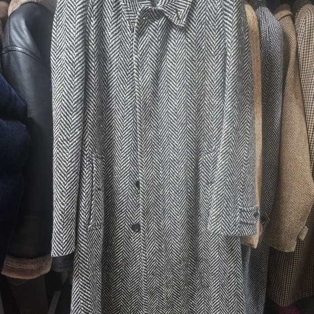 버버리 아이리쉬 트위드 발마칸 코트 100