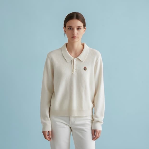 S/ 헤리티지플로스 캐시미어 블랜딩 폴로 니트