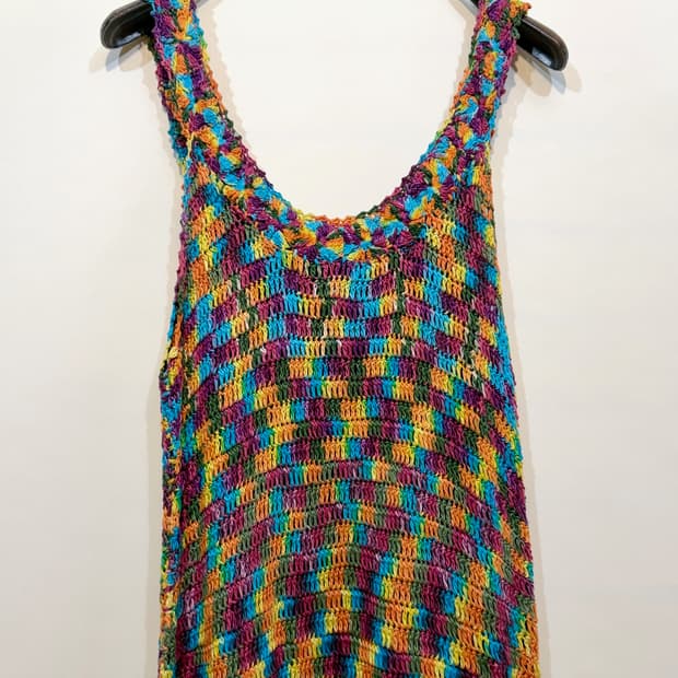 Amina Multi Color Crochet Dress