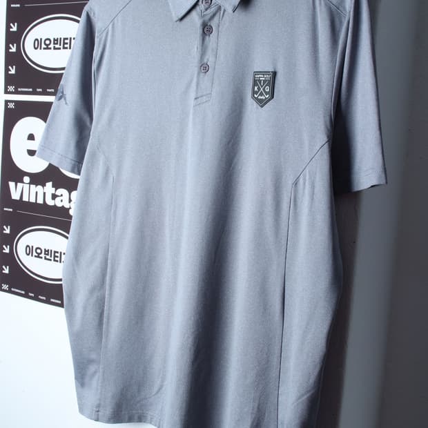 (L-XL) 카파 반팔 카라 티셔츠 골프 기능성 그레이-H32990