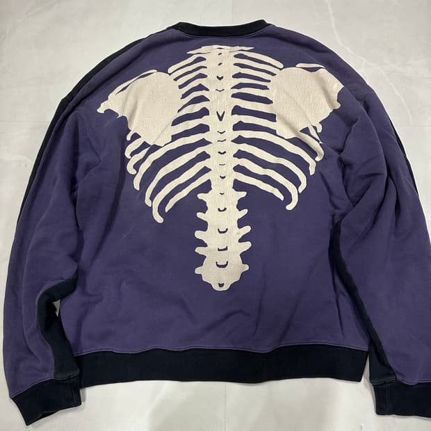 [F]캐피탈 본 투톤 스웻셔츠 블랙/퍼플