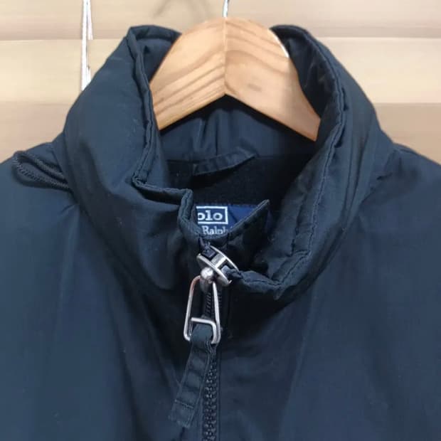 폴로 남성 블랙 블루종점퍼 약기모점퍼