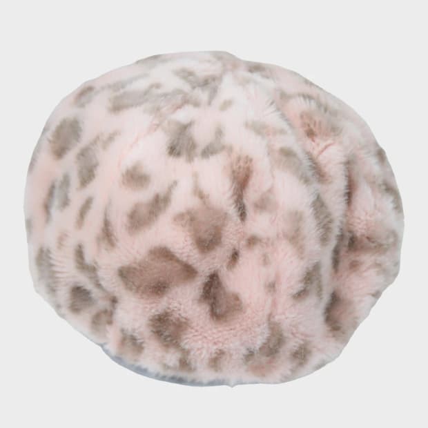 MON TRESOR 딸기우유 호피 퍼 모자 61579