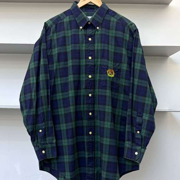 버버리 90s 크레스트 로고 체크 셔츠