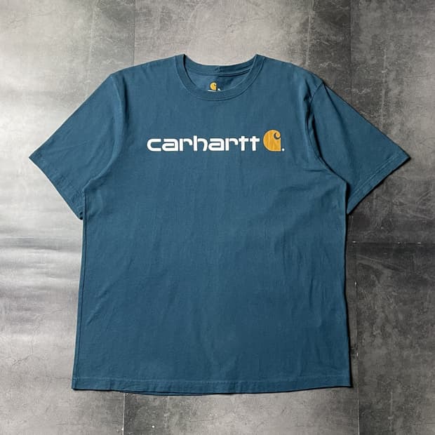 CARHARTT 칼하트K195 딥 네이비 그래픽 반팔 티셔츠 A01158