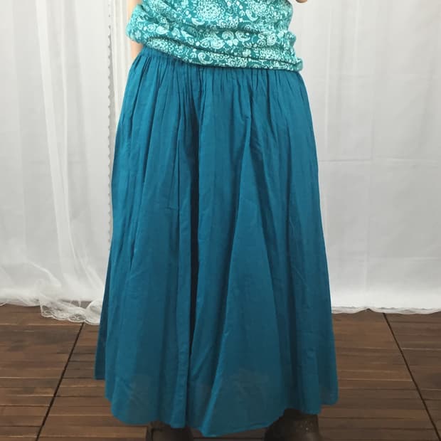KUMIKYOKU Mori Girl Blue Skirt