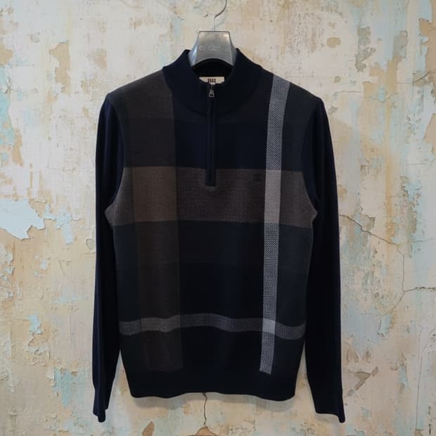 닥스 남성 체크 하프넥 니트 95