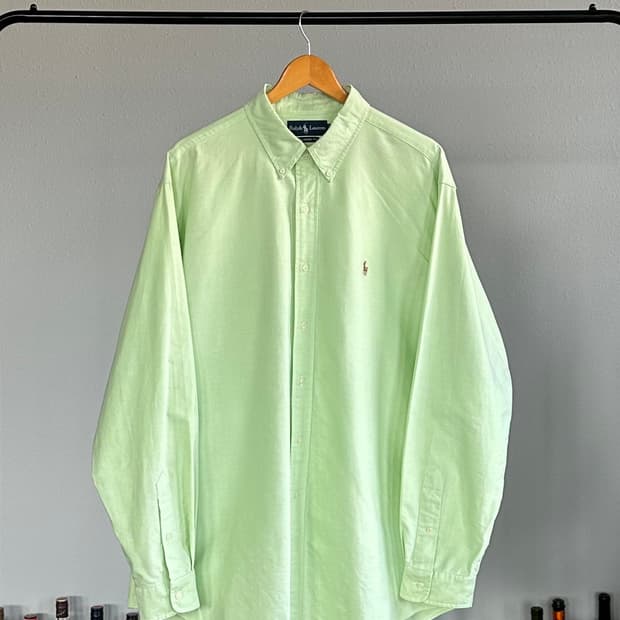 [XL-XXL]폴로 랄프로렌 클래식핏 옥스포드 연두 셔츠
