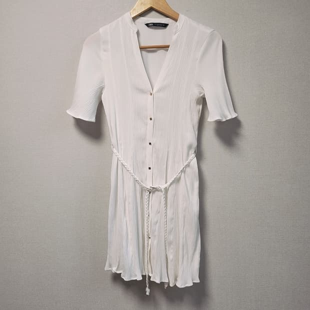 [XS] 자라 ZARA 화이트 미니 원피스