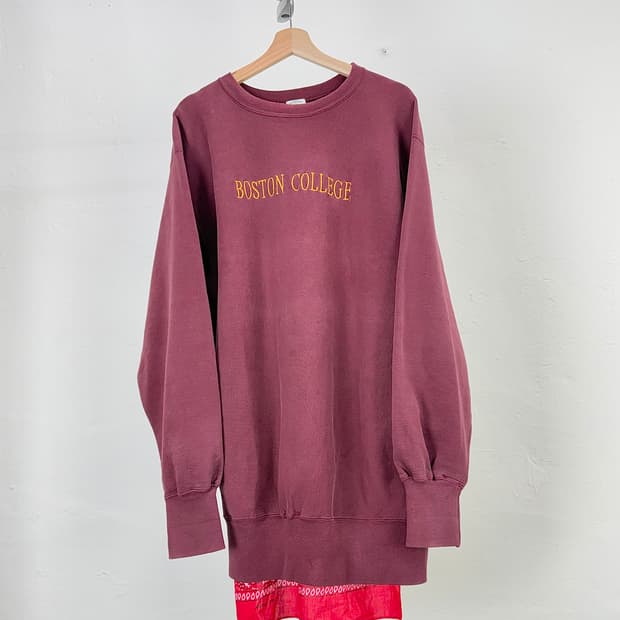 올드 파크 보스턴 버건디 리빌디드 패치 스웨트 셔츠