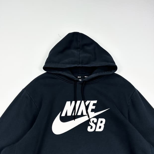 나이키SB 빅로고 스우시 블랙 후드티 (L)