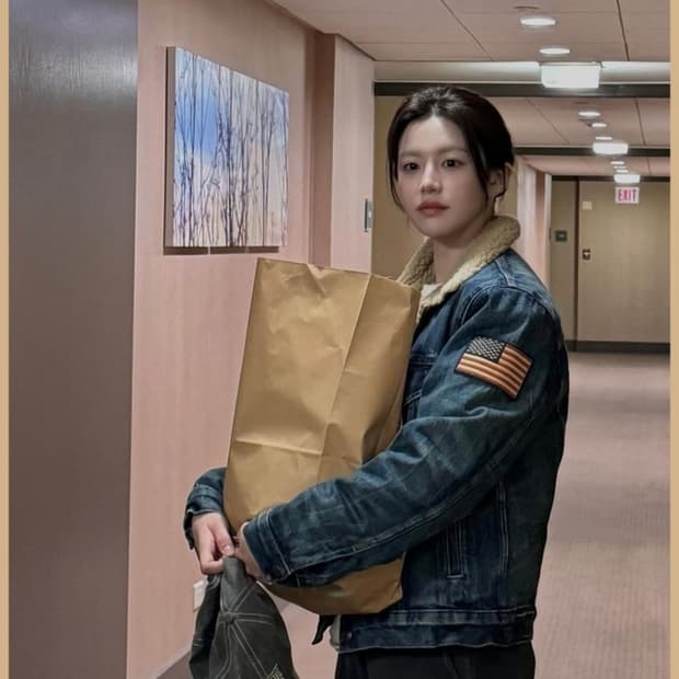 새상품 폴로 데님 쉐르파 자켓(고윤정 자켓) M