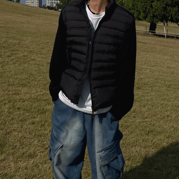 느아이스 니트패딩