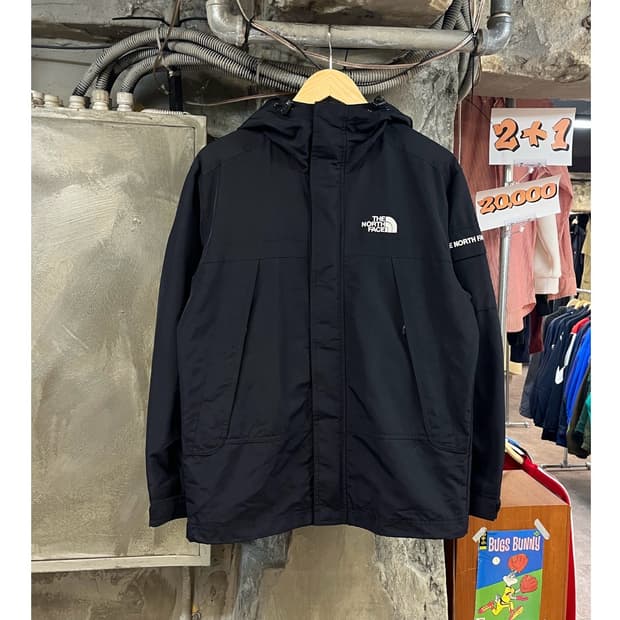 노스페이스 후드 바람막이 블랙 85 #csz3393