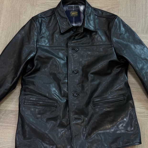 아웃스탠딩 워시드 카우하이드 카코트 - 블랙 L사이즈