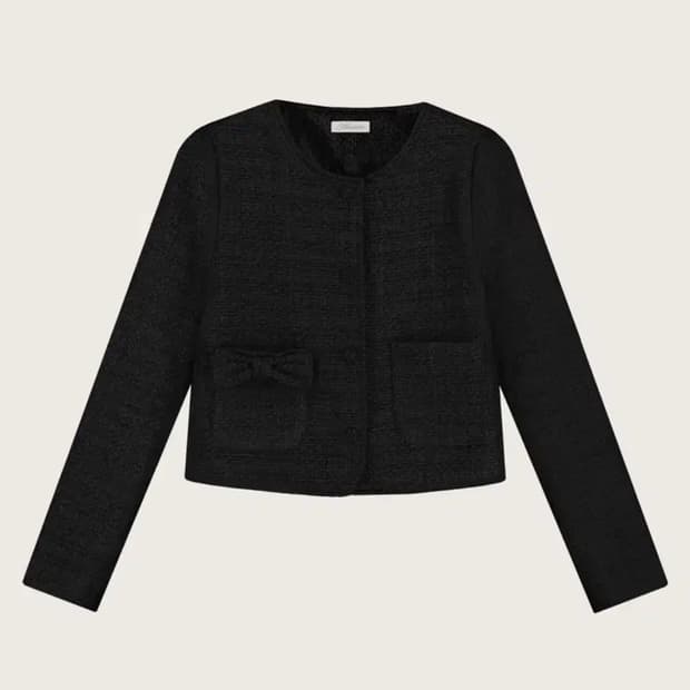 클리시어 캔디 트위드 자켓 블랙