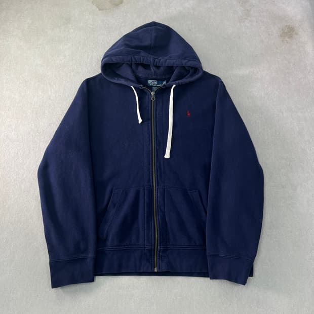 110 폴로랄프로렌 와플 네이비 후드집업