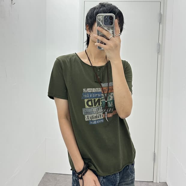 Vintage 헨리넥 반팔