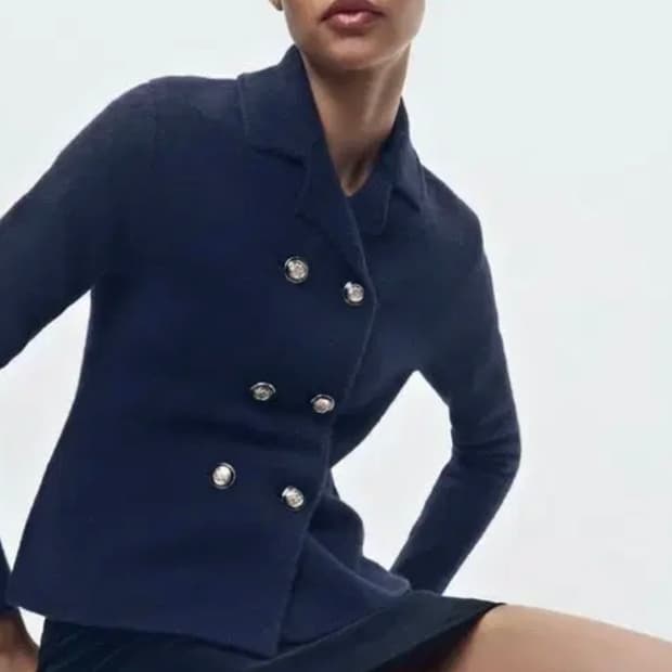 ZARA/ 자라 울100% 니트자켓