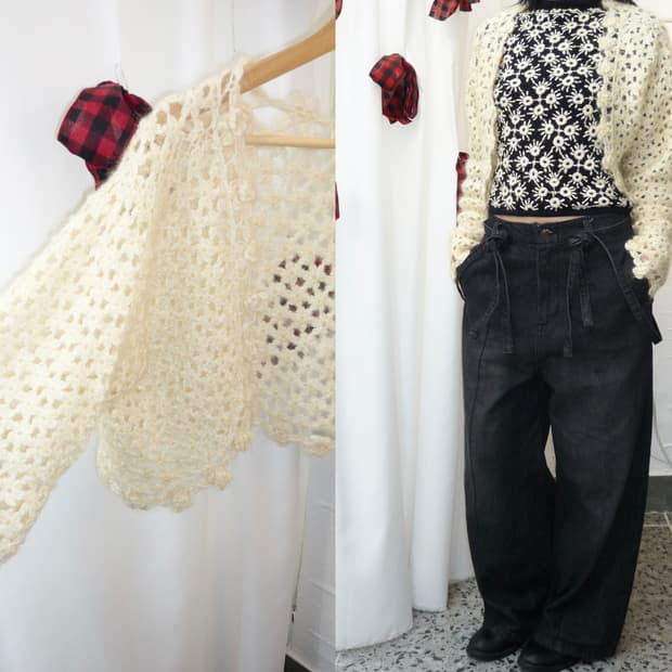 soft crochet bolero cardigan