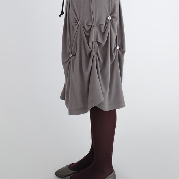 산코파퓨엘라 Drape wool skirt(Brown) 구해용