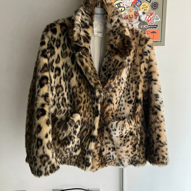 standalone 레오파드 퍼 자켓
