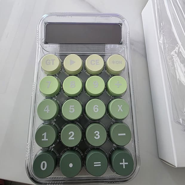 스노우피크 투명 카키 계산기