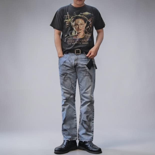 DYSLEXIA 리바이스 517 오일 워싱 데님팬츠 33 D002