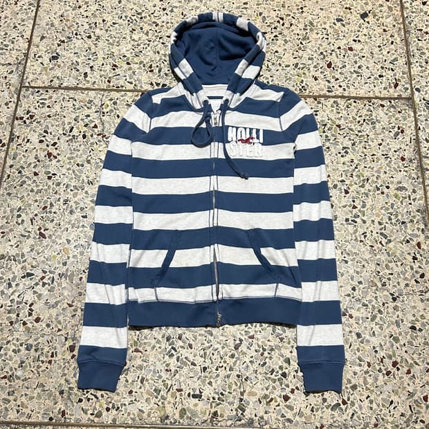 홀리스터 스트라이프 후드집업