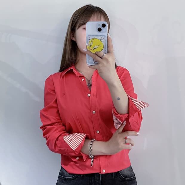 폴로랄프로렌 핑크 슬림핏 셔츠