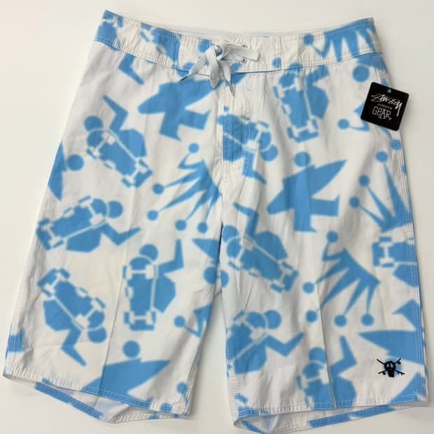 (미사용)STUSSY 스투시 09‘s 스카이블루 서프맨 워터 쇼츠 