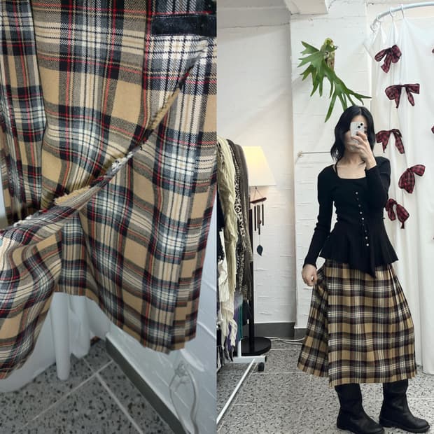 yellow scottish lap skirt