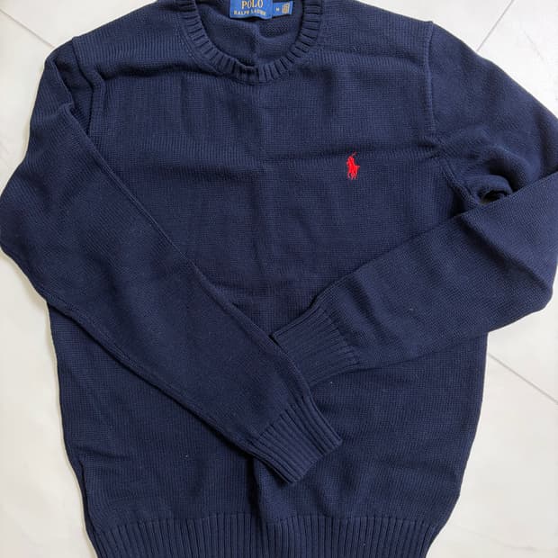 폴로 랄프로렌 코튼 니트 스웨터 네이비