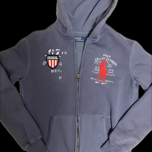 폴로 빅포니 후드집업 네이비 M