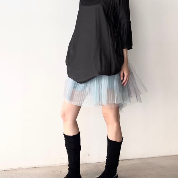 3 layer pannel tulle skirt / mint