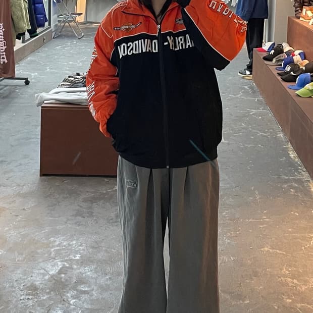 할리데이비슨 100주년 기념 스펠아웃 레이싱 자켓 H1270