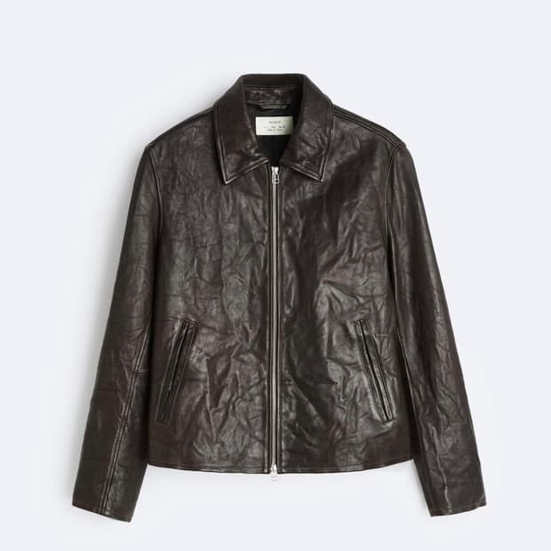 (M) 자라 오리진스 레더자켓 다크 브라운