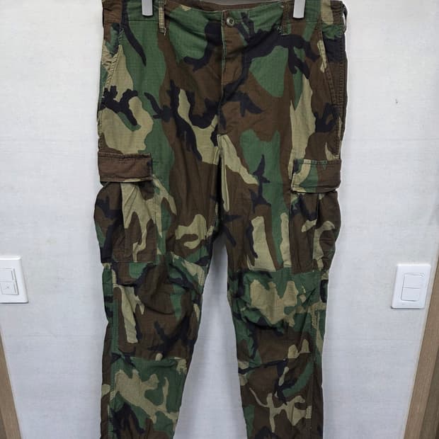 밀리터리 80s bdu 우드랜드 립스타 하계용 카모팬츠 L 레귤러