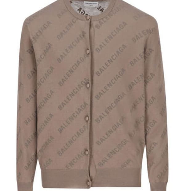 발렌시아가 여성 가디건(베이지)