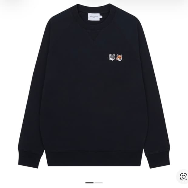 메종 키츠네 더블폭스 헤드 패치 맨투맨