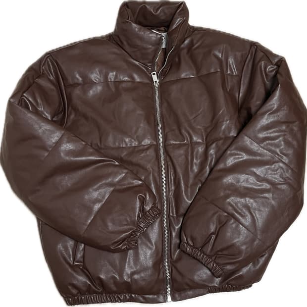 CMNM STUIO 레더패딩 브라운